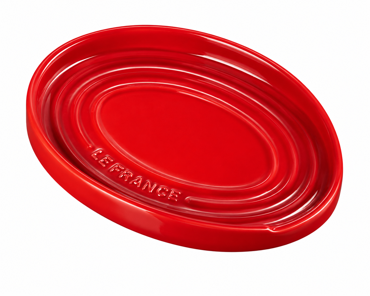 Descanso Oval para Colher Vermelho
