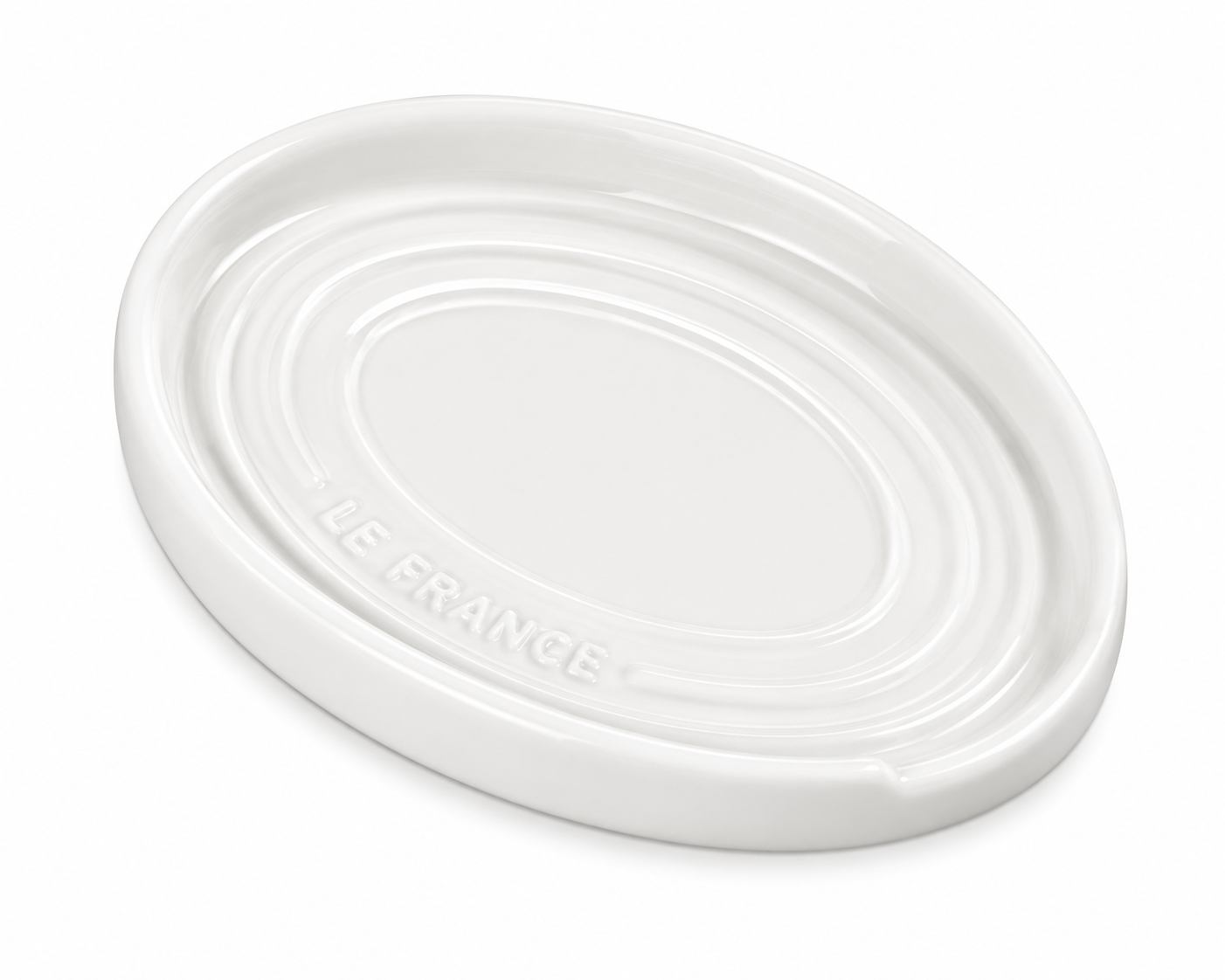 Descanso Oval para Colher Branco